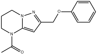 Ethanone, 1-[6,7-dihydro-2-(phenoxymethyl)pyrazolo[1,5-a]pyrimidin-4(5H)-yl]- 구조식 이미지