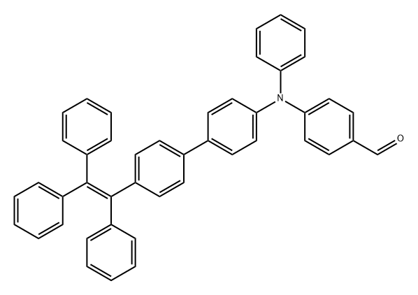 Benzaldehyde, 4-[phenyl[4'-(1,2,2-triphenylethenyl)[1,1'-biphenyl]-4-yl]amino]- 구조식 이미지