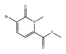 2-Pyridinecarboxylic acid, 5-bromo-1,6-dihydro-1-methyl-6-oxo-, methyl ester Structure