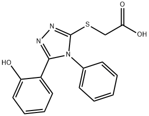 {[5-(2-Hydroxyphenyl)-4-phenyl-4H-1,2,4-triazol-3-yl]sulfanyl}acetic acid Structure