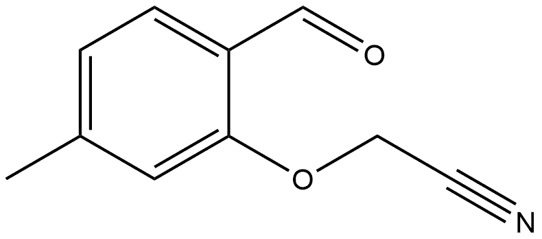 Acetonitrile, 2-(2-formyl-5-methylphenoxy)- Structure