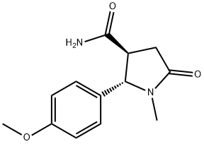 trans-2-(4-methoxyphenyl)-1-methyl-5-oxopyrrolidine-3-carboxamide Structure