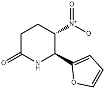 trans-6-(furan-2-yl)-5-nitropiperidin-2-one Structure