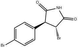 trans-3-bromo-4-(4-bromophenyl)pyrrolidine-2，5-dione Structure