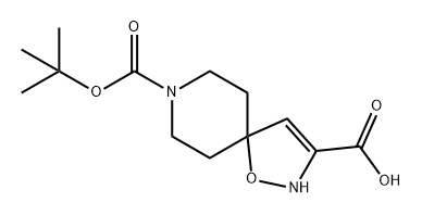 1-Oxa-2,8-diazaspiro[4.5]dec-3-ene-3,8-dicarboxylic acid, 8-(1,1-dimethylethyl) ester 구조식 이미지