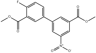 methyl 2-fluoro-5-[3-(methoxycarbonyl)-5-nitrophenyl]benzoate Structure