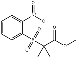 methyl 2-methyl-2-[(2-nitrobenzene)sulfonyl]propanoate Structure