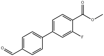 methyl 2-fluoro-4-(4-formylphenyl)benzoate Structure