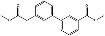 methyl 3-[3-(2-methoxy-2-oxoethyl)phenyl]benzoate Structure