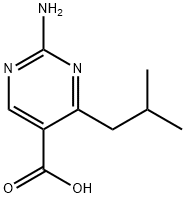 2-amino-4-(2-methylpropyl)pyrimidine-5-carboxylic acid Structure