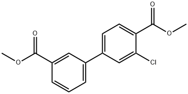 methyl 2-chloro-4-[3-(methoxycarbonyl)phenyl]benzoate Structure