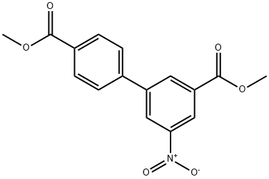 methyl 3-[4-(methoxycarbonyl)phenyl]-5-nitrobenzoate Structure