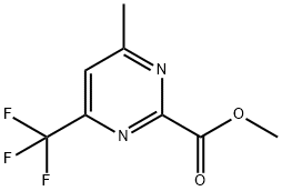 2-Pyrimidinecarboxylic acid, 4-methyl-6-(trifluoromethyl)-, methyl ester Structure