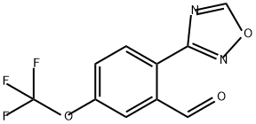 Benzaldehyde, 2-(1,2,4-oxadiazol-3-yl)-5-(trifluoromethoxy)- Structure