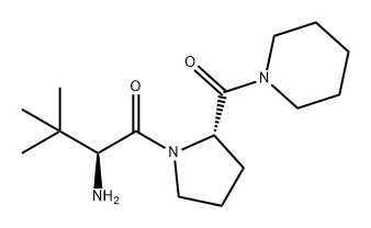 1-Butanone, 2-amino-3,3-dimethyl-1-[(2S)-2-(1-piperidinylcarbonyl)-1-pyrrolidinyl]-, (2S)- Structure