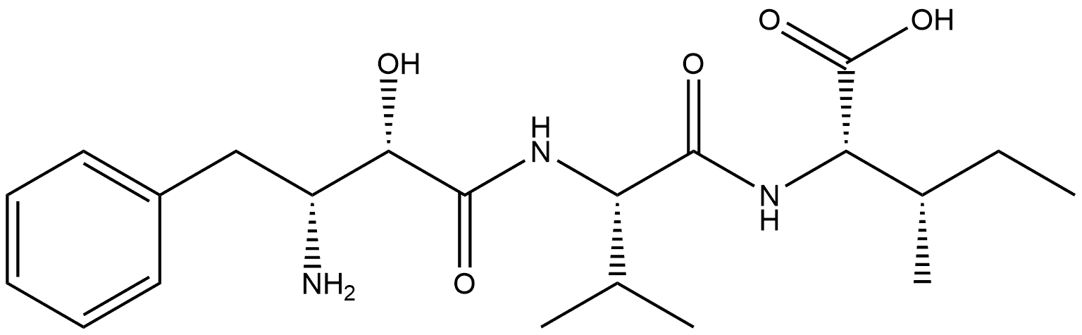 N-[(2S,3R)-3-Amino-2-hydroxy-1-oxo-4-phenylbutyl]-L-valyl-L-isoleucine Structure