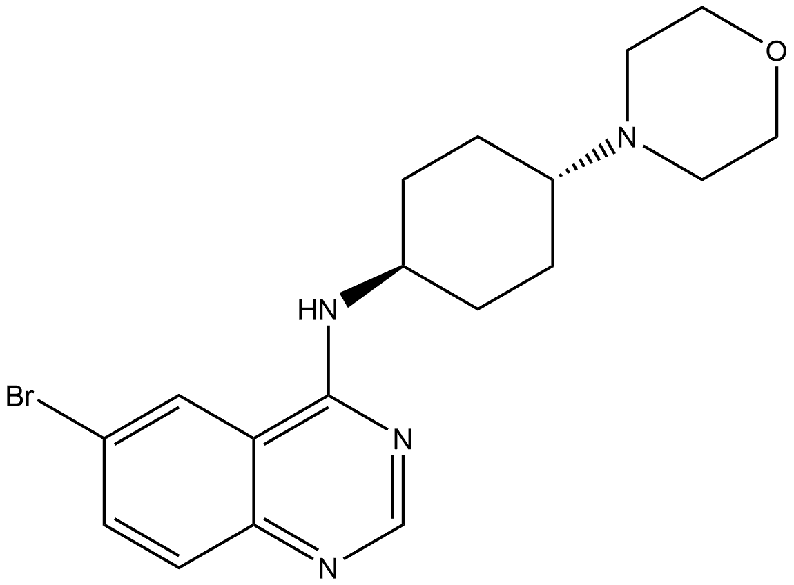 6-bromo-N-((1r,4r)-4-morpholinocyclohexyl)quinazolin-4-amine 구조식 이미지