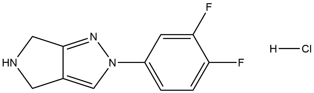 Pyrrolo[3,4-c]pyrazole, 2-(3,4-difluorophenyl)-2,4,5,6-tetrahydro-, hydrochloride (1:1) Structure