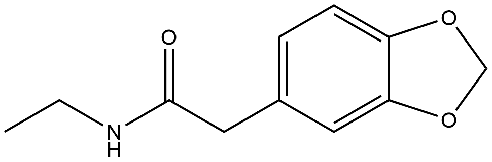 N-Ethyl-1,3-benzodioxole-5-acetamide Structure