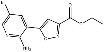 ethyl 5-(2-amino-5-bromopyridin-3-yl)isoxazole-3-carboxylate Structure