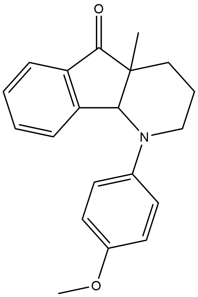 1-(4-methoxyphenyl)-4a-methyl-1,2,3,4,4a,9b-hexahydro-5H-indeno[1,2-b]pyridin-5-one 구조식 이미지