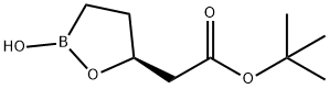 1,2-Oxaborolane-5-acetic acid, 2-hydroxy-, 1,1-dimethylethyl ester, (5S)- Structure