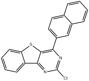 [1]Benzothieno[3,2-d]pyrimidine, 2-chloro-4-(2-naphthalenyl)- 구조식 이미지