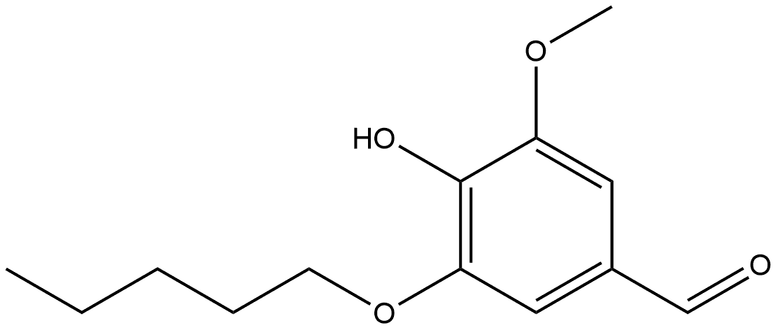 4-Hydroxy-3-methoxy-5-(pentyloxy)benzaldehyde Structure