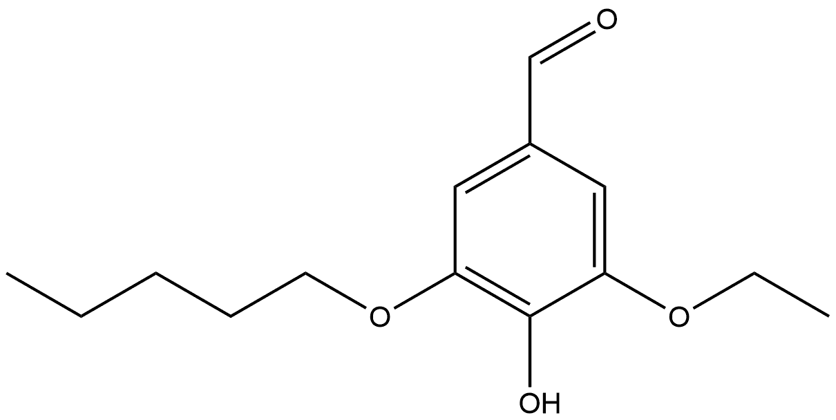 3-Ethoxy-4-hydroxy-5-(pentyloxy)benzaldehyde Structure