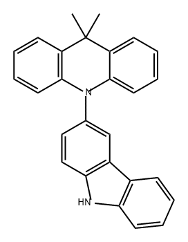 Acridine, 10-(9H-carbazol-3-yl)-9,10-dihydro-9,9-dimethyl- Structure