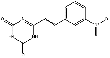 (E)-6-(3-nitrostyryl)-1,3,5-triazine-2,4-diol Structure