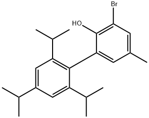 [1,1'-Biphenyl]-2-ol, 3-bromo-5-methyl-2',4',6'-tris(1-methylethyl)- 구조식 이미지