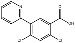 Benzoic acid, 2,4-dichloro-5-(2-pyridinyl)- Structure