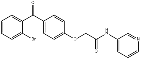 Acetamide, 2-[4-(2-bromobenzoyl)phenoxy]-N-3-pyridinyl- Structure