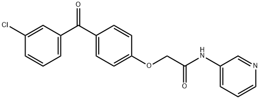 Acetamide, 2-[4-(3-chlorobenzoyl)phenoxy]-N-3-pyridinyl- Structure