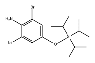 Benzenamine, 2,6-dibromo-4-[[tris(1-methylethyl)silyl]oxy]- Structure