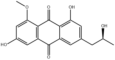 9,10-Anthracenedione, 1,6-dihydroxy-3-[(2S)-2-hydroxypropyl]-8-methoxy- Structure