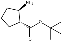 Cyclopentanecarboxylic acid, 2-amino-, 1,1-dimethylethyl ester, (1R,2R)- Structure