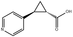 Cyclopropanecarboxylic acid, 2-(4-pyridinyl)-, (1S,2S)- Structure