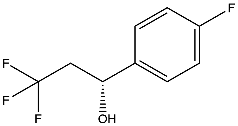 (R)-3,3,3-trifluoro-1-(4-fluorophenyl)propan-1-ol Structure