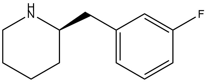 (R)-2-(3-fluorobenzyl)piperidine Structure