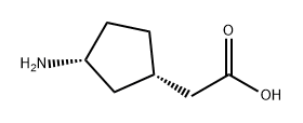 Cyclopentaneacetic acid, 3-amino-, (1S,3R)- Structure