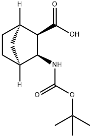 Bicyclo[2.2.1]heptane-2-carboxylic acid, 3-[[(1,1-dimethylethoxy)carbonyl]amino]-, (1R,2R,3S,4S)- Structure