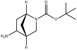 2-Azabicyclo[2.2.1]heptane-2-carboxylic acid, 5-amino-, 1,1-dimethylethyl ester,… Structure