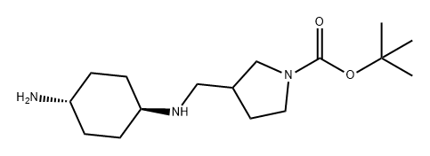 1-Pyrrolidinecarboxylic acid, 3-[[(trans-4-aminocyclohexyl)amino]methyl]-, 1,1-dimethylethyl ester Structure