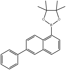 1,3,2-Dioxaborolane, 4,4,5,5-tetramethyl-2-(6-phenyl-1-naphthalenyl)- Structure