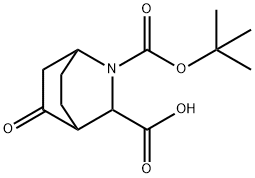 2-Azabicyclo[2.2.2]octane-2,3-dicarboxylic acid, 5-oxo-, 2-(1,1-dimethylethyl) e… Structure