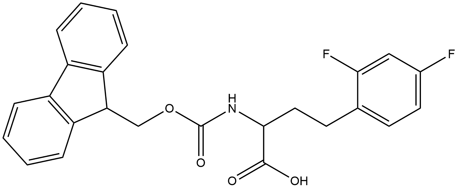 2-((((9H-fluoren-9-yl)methoxy)carbonyl)amino)-4-(2,4-difluorophenyl)butanoic acid Structure