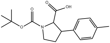 1,2-Pyrrolidinedicarboxylic acid, 3-(4-methylphenyl)-, 1-(1,1-dimethylethyl) ester Structure