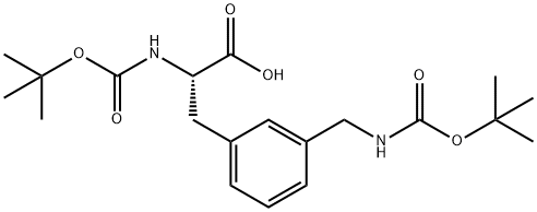 Phenylalanine, N-[(1,1-dimethylethoxy)carbonyl]-3-[[[(1,1-dimethylethoxy)carbonyl]amino]methyl]- Structure
